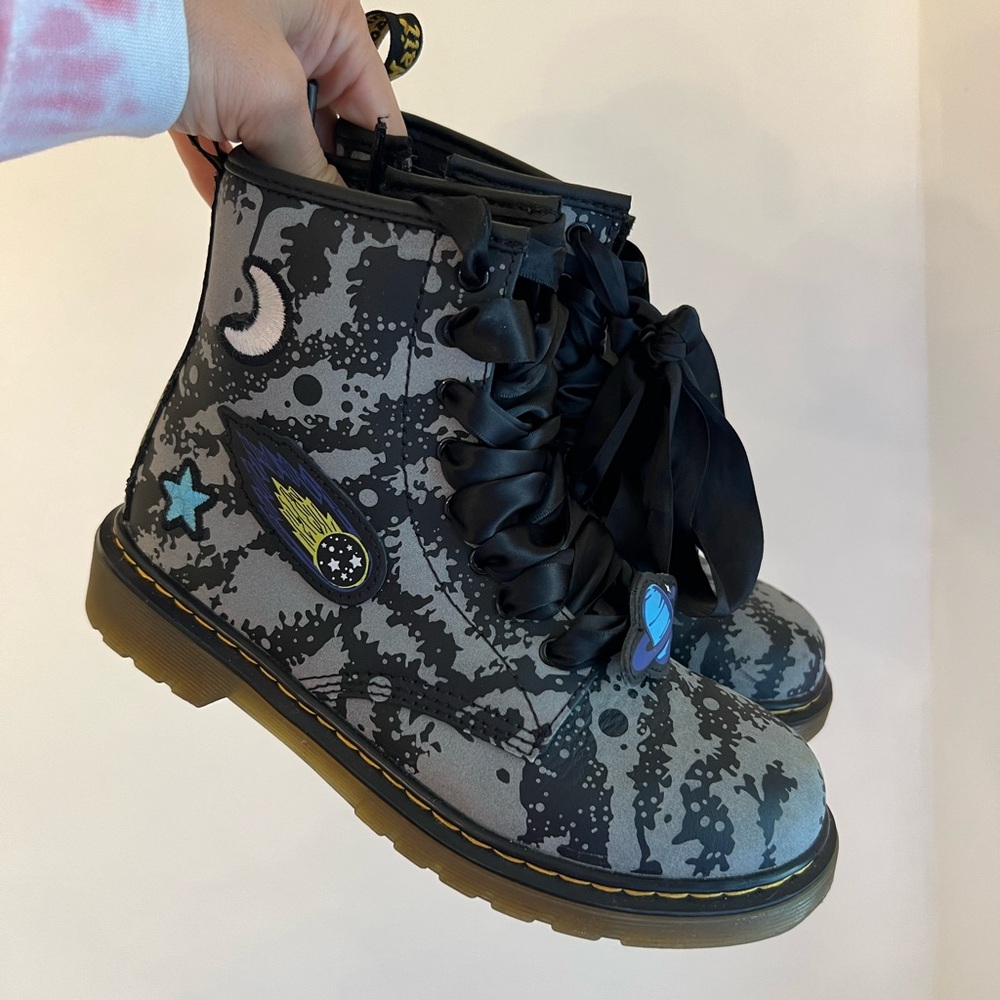 Kids Doc Marten Cosmic Print Space Boots
